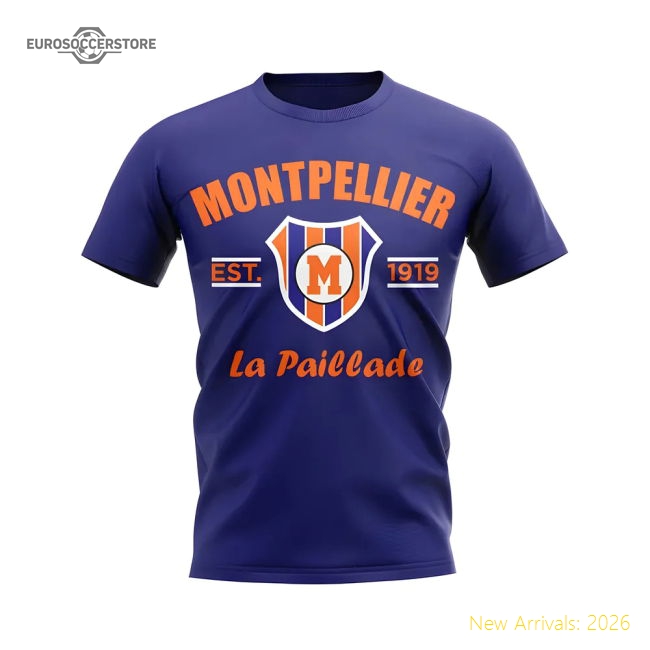 Montpellier Established Football T-Shirt (Navy)-PitchVibe Kits